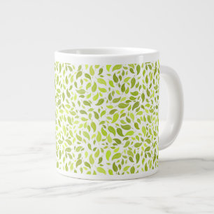 Grüne Blätter Naturdruck, Pflanze Leaf Muster Jumbo-Tasse