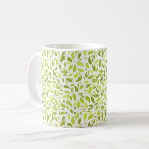 Grüne Blätter Naturdruck, Pflanze Leaf Muster Kaffeetasse