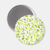 Grüne Blätter Naturdruck, Pflanze Leaf Muster Magnet (Vorderseite/Rückseite)