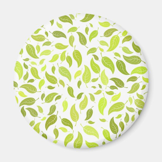 Grüne Blätter Naturdruck, Pflanze Leaf Muster Magnet (Vorne)