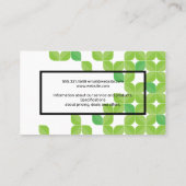 Grüne Blätter | Natürliches Muster Visitenkarte (Rückseite)