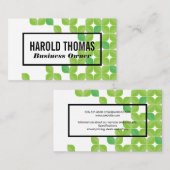Grüne Blätter | Natürliches Muster Visitenkarte (Vorne/Hinten)