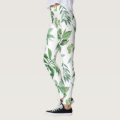 grüne Blätter Naturmädchen Frauenmode Leggings (Links)