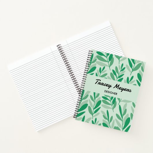 Grüne Blätter Notizblock (Innenseite)