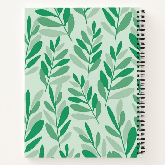 Grüne Blätter Notizblock (Rückseite)