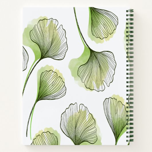 Grüne Blätter Notizblock (Rückseite)