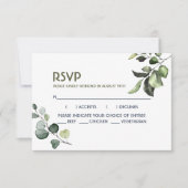Grüne Blätter Outdoor Wedding Garden Response RSVP Karte (Vorderseite)