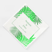 Grüne Blätter Palm Tree Ein perfektes Wochenende i Serviette (Ecke)