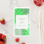 Grüne Blätter Palm Tree Ein perfektes Wochenende i Serviette (Beispiel)
