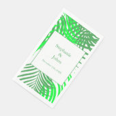 Grüne Blätter Palm Tree Ein perfektes Wochenende i Serviette (Ecke)