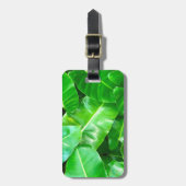 Grüne Blätter Palmblättriger Dschungel Gepäckanhänger (Vorderseite vertikal)