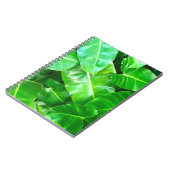 Grüne Blätter Palmblättriger Dschungel Notizblock (Linke Seite)