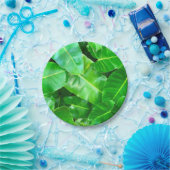 Grüne Blätter Palmblättriger Dschungel Pappteller (Party)