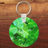 Grüne Blätter Palmblättriger Dschungel Schlüsselanhänger (Vorderseite)