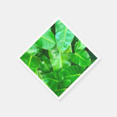 Grüne Blätter Palmblättriger Dschungel Serviette (Ecke)