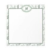 Grüne Blätter personalisiert Notizblock (Vorderseite)