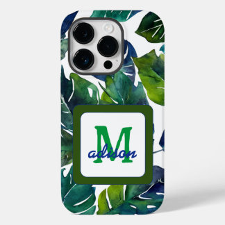 Grüne Blätter Philodendron Foliage Botanical Case-Mate iPhone 14 Pro Hülle