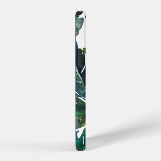 Grüne Blätter Philodendron Foliage Botanical iPhone Hülle (Rechte Seite)