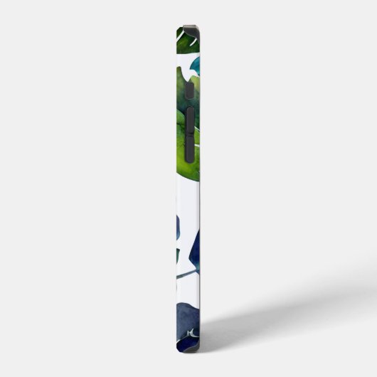 Grüne Blätter Philodendron Foliage Botanical iPhone Hülle (Linke Seite)