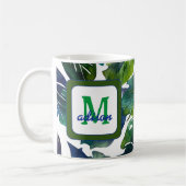 Grüne Blätter Philodendron Foliage Botanical Kaffeetasse (Links)