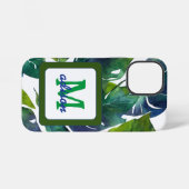 Grüne Blätter Philodendron Laub Botanisch iPhone Hülle (Rückseite (Horizontal))