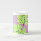 Grüne Blätter   Porzellantasse (Vorderseite)