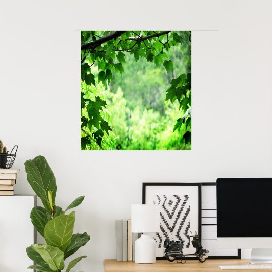 Grüne Blätter Poster (Heimbüro)