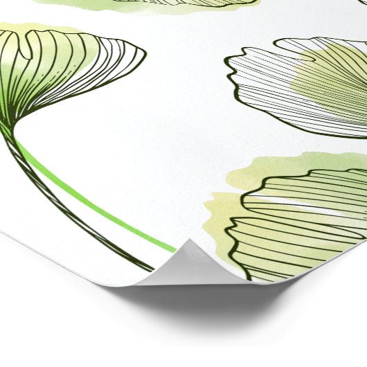 Grüne Blätter Poster (Ecke)