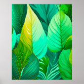 Grüne Blätter Poster (Vorne)
