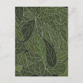 Grüne Blätter Postkarte (Vorderseite)