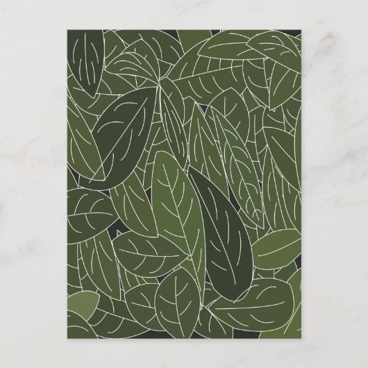 Grüne Blätter Postkarte (Vorderseite)