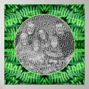 Grüne Blätter Rahmen Erstellen Sie Ihr eigenes Fot Poster