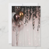 Grüne Blätter Rose Gold Lights & Ivy Baby Dusche Einladung (Rückseite)