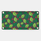 Grüne Blätter, rote Berries, Muster von Blätter Banner (Horizontal)