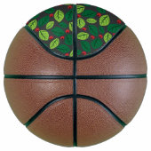 Grüne Blätter, rote Berries, Muster von Blätter Basketball (Rechts)