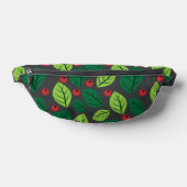Grüne Blätter, rote Berries, Muster von Blätter Bauchtasche (Ablage )