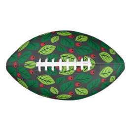 Grüne Blätter, rote Berries, Muster von Blätter Football