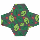 Grüne Blätter, rote Berries, Muster von Blätter Fußball (Flach)