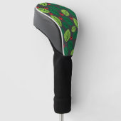 Grüne Blätter, rote Berries, Muster von Blätter Golf Headcover (angewinkelt)