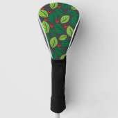 Grüne Blätter, rote Berries, Muster von Blätter Golf Headcover (Vorderseite)