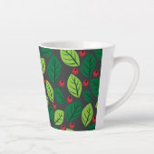 Grüne Blätter, rote Berries, Muster von Blätter Milchtasse (Rechts)