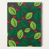 Grüne Blätter, rote Berries, Muster von Blätter Planer (Rückseite)