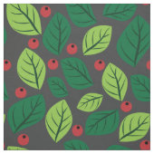 Grüne Blätter, rote Berries, Muster von Blätter Stoff (Muster)