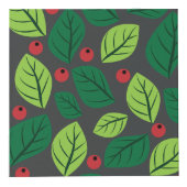 Grüne Blätter, rote Berries, Muster von Blätter Würfel (Vorderseite)