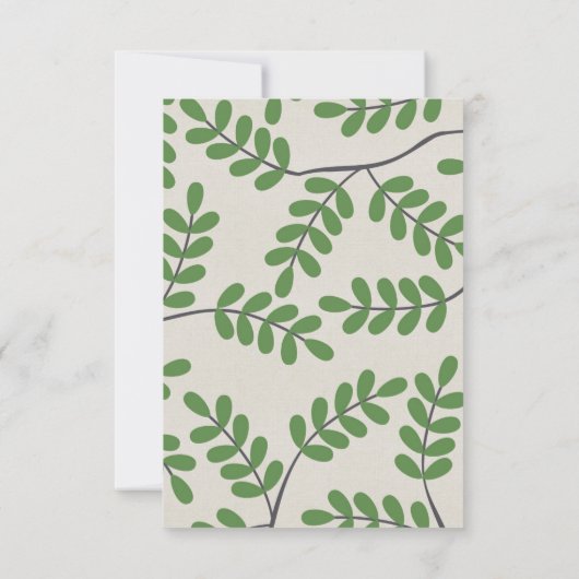 Grüne Blätter RSVP-Karten RSVP Karte (Rückseite)