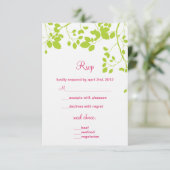 Grüne Blätter - Rsvp-Karten RSVP Karte (Stehend Vorderseite)