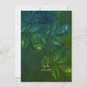 Grüne Blätter Rustic Vintage Hochzeit Einladung (Rückseite)