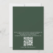 Grüne Blätter Rustikale Elegante QR-Code-Hochzeit Einladung (Rückseite)