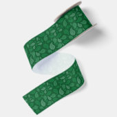 Grüne Blätter Satinband (Rückseite)