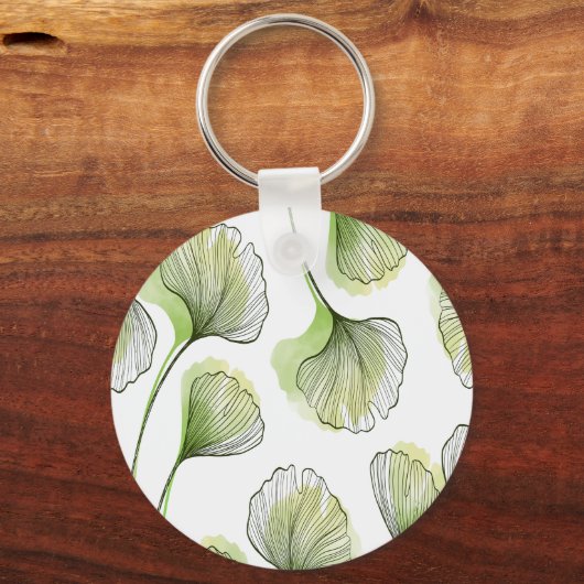 Grüne Blätter Schlüsselanhänger (Vorderseite)